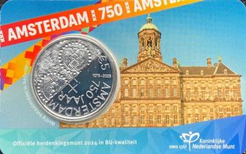 2024 COINCARD 5 EURO 750 JAAR AMSTERDAM VIJFJE *BU* beschikbaar voor biedingen
