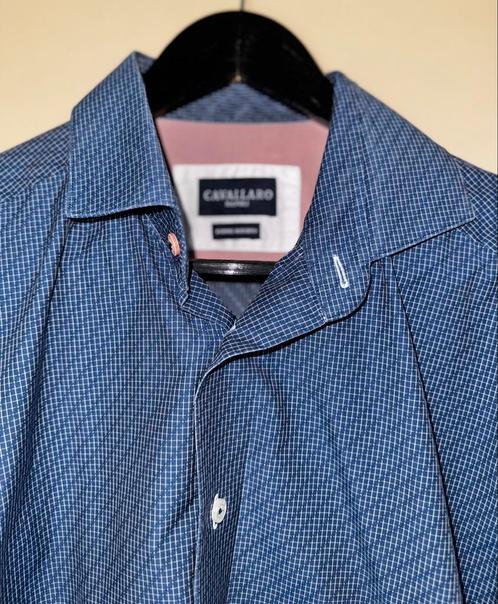 Cavallaro overhemd, Kleding | Heren, Overhemden, Zo goed als nieuw, Halswijdte 39/40 (M), Blauw, Ophalen of Verzenden