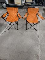 2x Oranje Campingstoelen, Ophalen, Zo goed als nieuw, Campingstoel