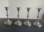 4 identieke zwaar verzilverde kandelaars BMF – als nieuw, Overige kleuren, Ophalen of Verzenden, Zo goed als nieuw, Zilver