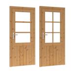 Douglas deur met glas compleet rechtsdraaiend, Doe-het-zelf en Verbouw, Deuren en Horren, Nieuw, 80 tot 100 cm, Ophalen of Verzenden