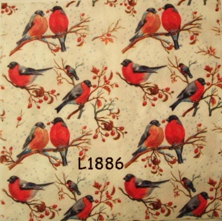 Servetten decoupage/bullet journal * Vogels L1886, Hobby en Vrije tijd, Knutselen, Nieuw, Materiaal, Verzenden