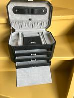 Zwarte Kunstlederen Sieradendoos met Sleutel, Zwart, Ophalen of Verzenden, Zo goed als nieuw, Met slot