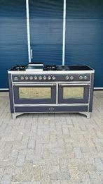 Antraciet Boretti Gasfornuis 150 cm Breed, Ophalen, Warmhoudplaat, 60 cm of meer, Zo goed als nieuw