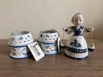 Delfts Blauw : Melkmeisje & Waxinelichthouders, Antiek en Kunst, Antiek | Porselein, Ophalen of Verzenden