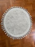 Vloerkleed Hana groen 100 cm rond met kwastjes kinderkamer, Rond, Ophalen of Verzenden, Groen, 100 tot 150 cm