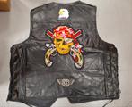 Zgan lederen motor vest xxl, Kleding | Heren, Bodywarmers, Ophalen of Verzenden, Zo goed als nieuw, Overige maten, Zwart