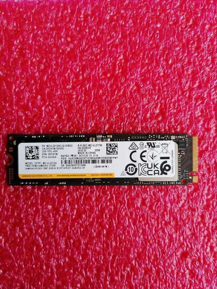 Samsung 512 gb Nvme m2 SSD harde schijf - Nieuwstaat!, Computers en Software, Harde schijven, Zo goed als nieuw, Desktop, Intern