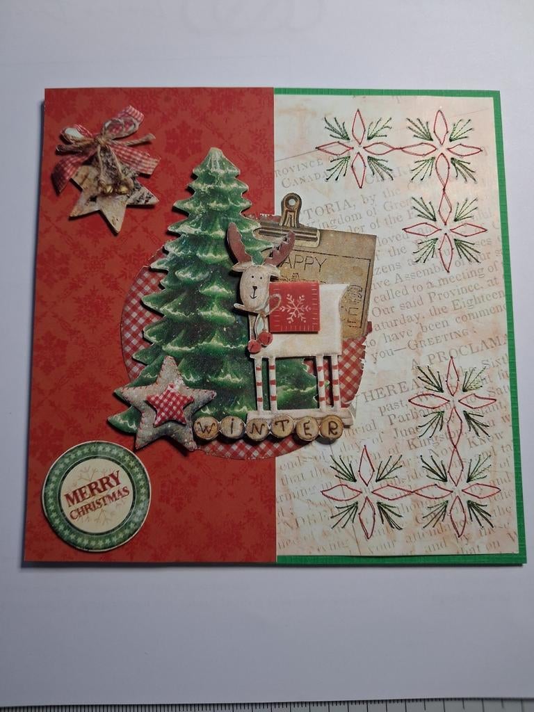 Kaart kerst kerstboom met speelgoed, Ophalen of Verzenden, Nieuw, Kerst