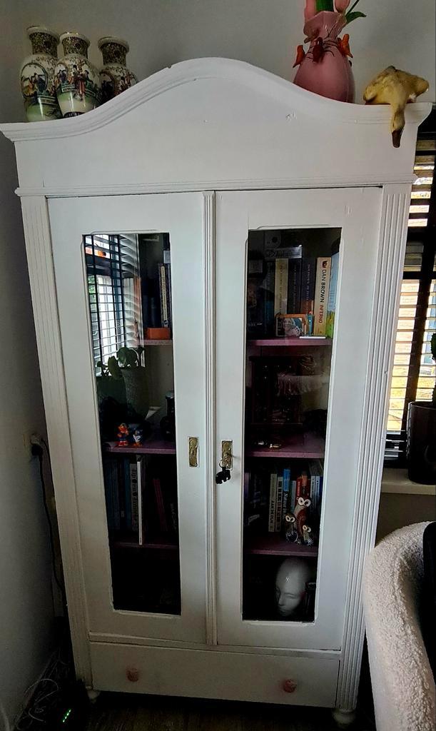 Witte Grenen Kast met Planken en Lade, Huis en Inrichting, Kasten | Boekenkasten, Ophalen
