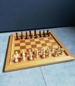 Dubbelzijdig schaakbord /backgammon met stukken, Ophalen of Verzenden, Minder dan 500 stukjes, Zo goed als nieuw, Schaken