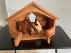 Vintage houten kerststal met beeldjes Woodpecker Toy Lynton, Diversen, Kerst, Ophalen of Verzenden, Zo goed als nieuw