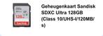 SanDisk Ultra, Audio, Tv en Foto, Fotografie | Geheugenkaarten, Ophalen of Verzenden, Zo goed als nieuw, MicroSD, SanDisk