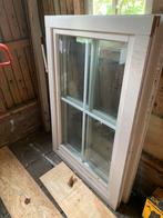 2 identieke draai kiep kozijnen HARDHOUT HR++ Glas, 75 tot 150 cm, Raamkozijn, Ophalen of Verzenden, Zo goed als nieuw
