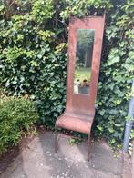 Cortens roestige staal Vintage spiegel stoel tuin kapsalon, Tuin en Terras, Tuinwanddecoratie, Ophalen, Gebruikt