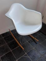 Witte Schommelstoel Eames Stijl houten geleiders, Ophalen, Modern