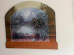 Schilderij met vijver en planten, Antiek en Kunst, Kunst | Schilderijen | Klassiek, Ophalen of Verzenden