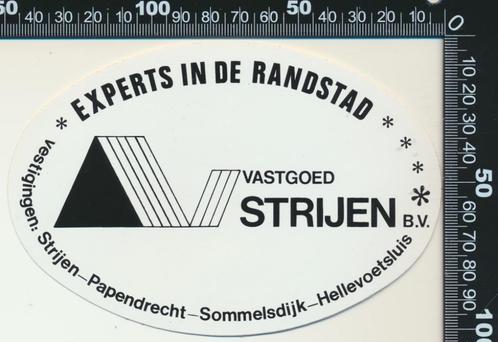 Sticker: Vastgoed Strijen - Papendracht - Sommelsdijk - Hell, Verzamelen, Stickers, Zo goed als nieuw, Overige typen, Ophalen of Verzenden