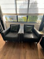 2 moderne fauteilles antraciet, Huis en Inrichting, Fauteuils, Ophalen, Gebruikt, 75 tot 100 cm, 75 tot 100 cm