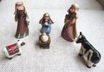 Kerststal beeldjes: Jozef, Maria, Jezus, Herder, schaap, koe, Diversen, Ophalen of Verzenden