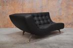 Refurbished zwarte leren Montis Quintus design chaise longue, Huis en Inrichting, Eenpersoons, Montis, Design, 150 tot 200 cm