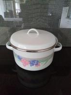 emaille kook pan. Kan ook op inductie! Wit, Huis en Inrichting, Keuken | Potten en Pannen, Ophalen of Verzenden, Zo goed als nieuw