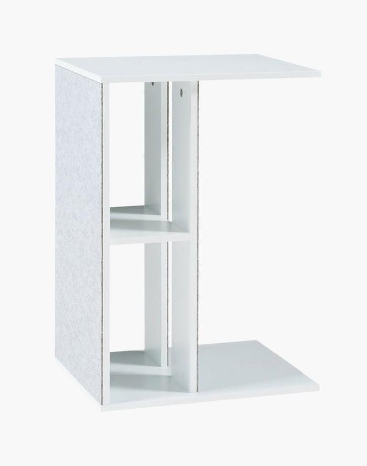 Bijzettafel met krabgedeelte 58 x 40 x 30 cm kleur is wit, Dieren en Toebehoren, Katten-accessoires, Zo goed als nieuw, Ophalen