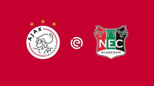2 tickets Ajax - NEC 1ste ring Zuid H (F-side), Tickets en Kaartjes, Sport | Voetbal, Twee personen, Mei