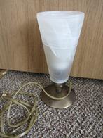 schemerlamp brons, Huis en Inrichting, Lampen | Tafellampen, Ophalen of Verzenden, Zo goed als nieuw, Glas, Minder dan 50 cm