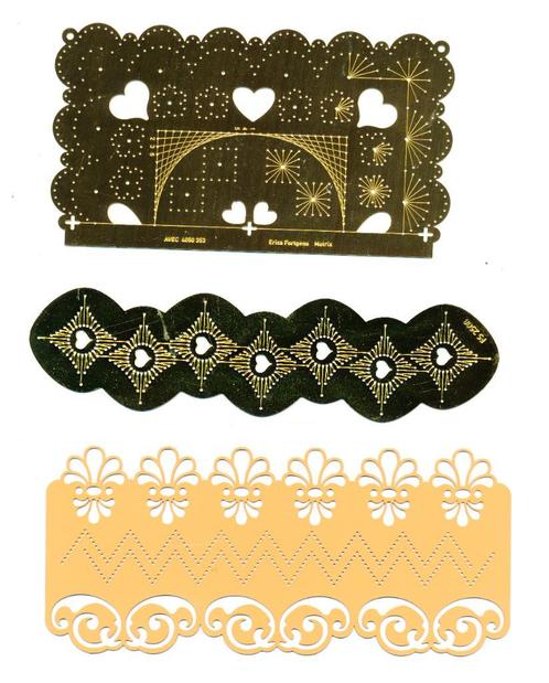 snijmal / embossingmal Borduren ( 3 stuks), Hobby en Vrije tijd, Kaarten | Zelf maken, Zo goed als nieuw, Pons of Mal, Verzenden