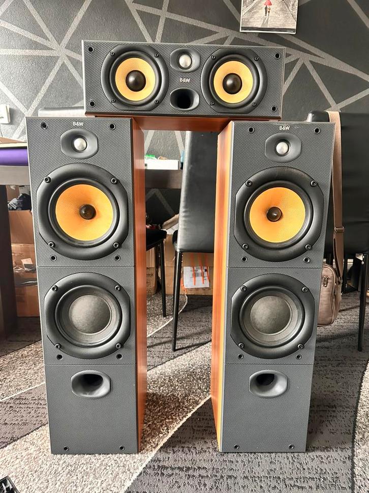 Bowers&WilkinsDM603 S2+CC6 S2 Speaker Set–Made in England, Audio, Tv en Foto, Luidsprekers, Zo goed als nieuw, Front, Rear of Stereo speakers