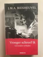J.M.A. Biesheuvel: Vroeger schreef ik - gevonden verhalen, Ophalen of Verzenden, Nederland