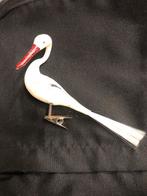 Antieke kerstbal ooievaar voor in kerstboom, Ophalen of Verzenden, Gebruikt