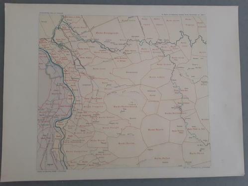 B026 / Plattegrond van de Marke Srenthe Litho uit 1920, Antiek en Kunst, Kunst | Litho's en Zeefdrukken, Ophalen of Verzenden