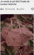 Mooie hand tas Milano pradawahtasap 0683112360, Ophalen of Verzenden, Gebruikt, Wit, Handtas