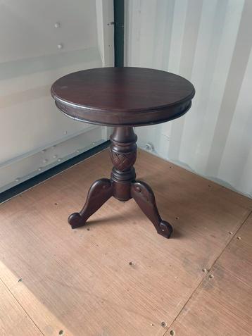 Ronde Houten Bijzettafel - 49cm Doorsnede beschikbaar voor biedingen