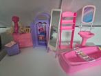 Retro/vintage barbie badkamer + slaapkamer, Verzamelen, Poppenhuizen en Toebehoren, Ophalen of Verzenden, Gebruikt, Sanitair