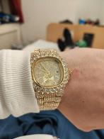 24k gold diamond heren horloge, Sieraden, Tassen en Uiterlijk, Horloges | Heren, Ophalen of Verzenden