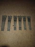 Fleischmann 5 x rechtse hand wissel, Gebruikt, Gelijkstroom, Fleischmann, Rails