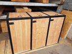 Container ombouw van douglas hout en zwart gebeitst tuinhout, Ophalen, Nieuw