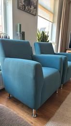 Twee fateuils in fris blauw/ turkoois, Huis en Inrichting, Ophalen, Gebruikt, Eenpersoons, 75 tot 100 cm