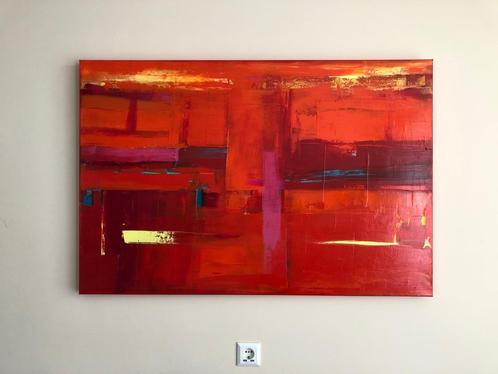 2 Schilderijen abstract acryl 120x80 samen of apart, Huis en Inrichting, Woonaccessoires | Schilderijen, Tekeningen en Foto's