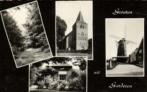 Groeten uit Garderen - 4 afb. molen kerk natuur - 1961 gelop, Verzamelen, Ansichtkaarten | Nederland, Gelopen, Friesland, 1960 tot 1980