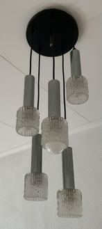 Vintage design glazen cascade hanglamp,  'Waterval', Ophalen, Gebruikt, 50 tot 75 cm, Vintage