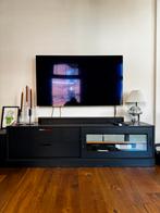 WOOOD tv-meubel James zwart – 180 cm breed, Huis en Inrichting, Ophalen, 150 tot 200 cm, Zo goed als nieuw, Minder dan 100 cm