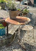 Brocante oud Frans tuintafeltje / bistro tuintafel, Antiek en Kunst, Ophalen of Verzenden