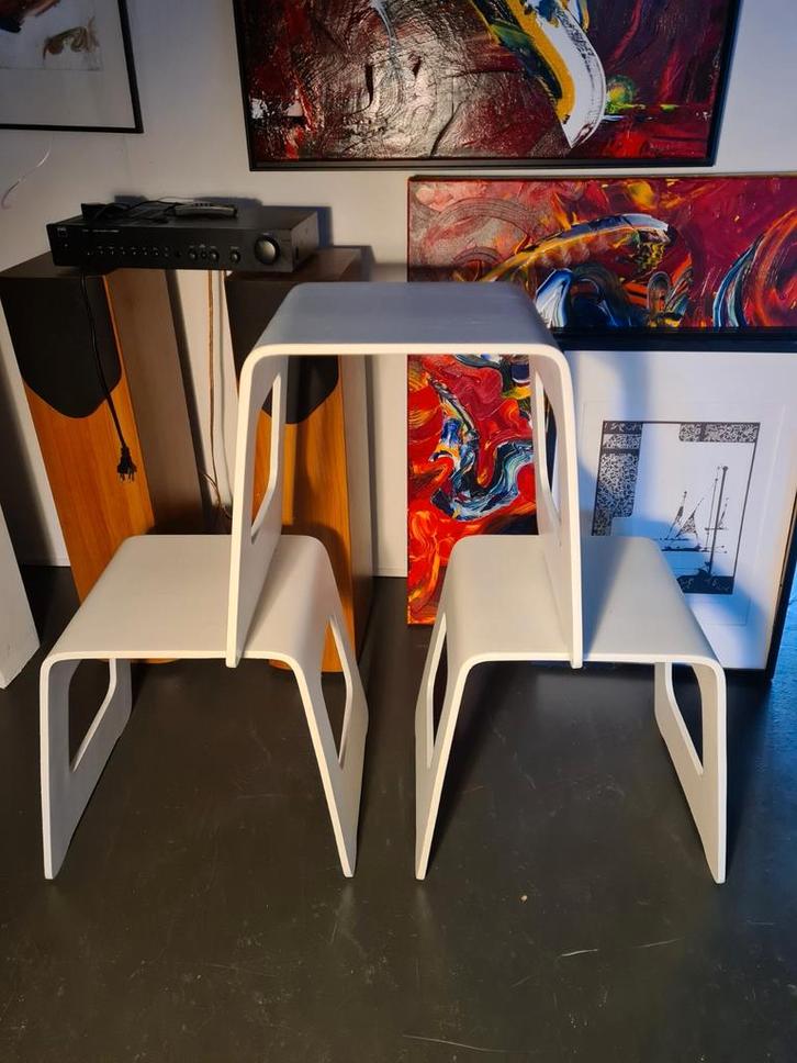 Kruk, bijzettafel, design, ikea, benjamin, retro, Huis en Inrichting, Krukjes, Gebruikt, Hout, Ophalen