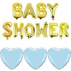 Babyshower folie ballonnen set blauw met goud 4-delig, Versiering, Nieuw, Struikheide 64,3069lj rotterdam, Ophalen of Verzenden