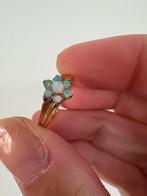 Vintage 9 karaat gouden ring Opaal, Sieraden, Tassen en Uiterlijk, Ringen, Ophalen of Verzenden, Dame, Goud, Kleiner dan 17