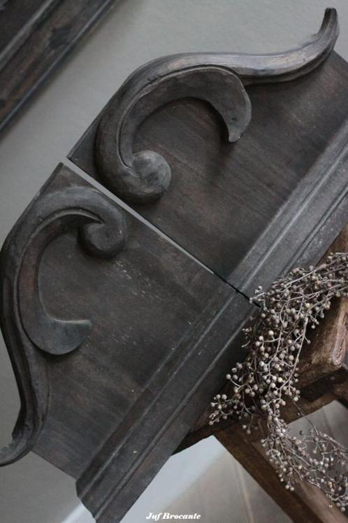 Dubbel ornament sober, vintage black of vintage brown, Huis en Inrichting, Woonaccessoires | Overige, Ophalen of Verzenden